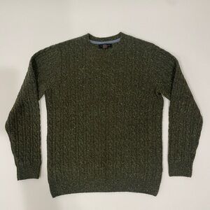 Olive Cable Crewneck Like New Sweater